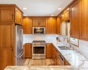 Quartered White Oak Kitchen Close